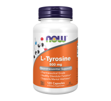L-тирозин 500 мг, L-Tyrosine 500 mg, Now Foods, 120 капсул