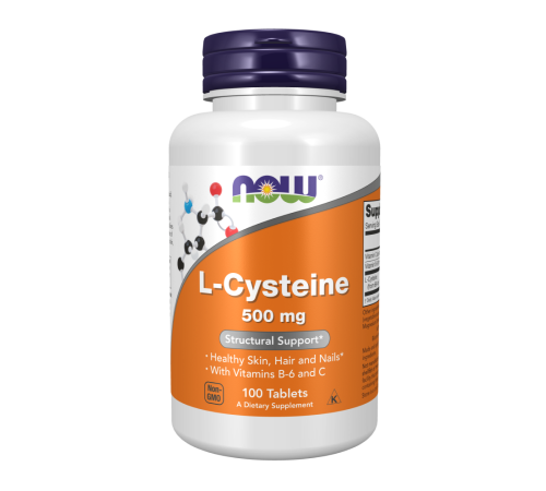 L-цистеин 500 мг, L-Cysteine 500 mg, Now Foods, 100 таблеток