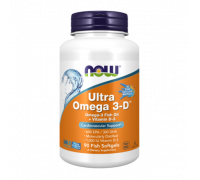 Ультра Омега с витамином Д3, Ultra Omega 3-D, Now Foods, 90 капсул
