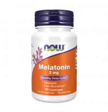 Мелатонин и витамин B6, Melatonin 3 mg, Now Foods, 90 капсул