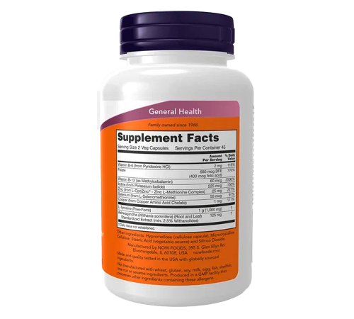 Комплекс Тироид Энерджи, Thyroid Energy, Now Foods, 90 капсул