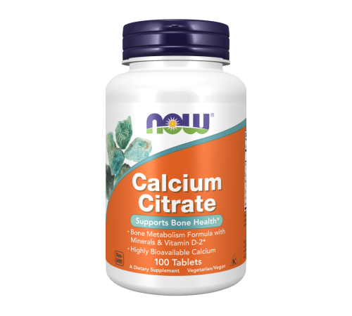 Цитрат кальция, Calcium Citrate, Now Foods, 100 таблеток