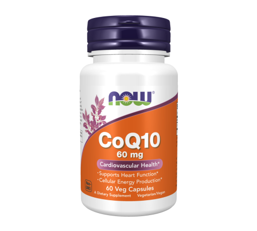 Коэнзим Q10 60 мг, CoQ10 60 mg, Now Foods, 60 капсул