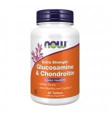 Глюкозамин и Хондроитин, Glucosamine & Chondroitin, Now Foods, 60 таблеток