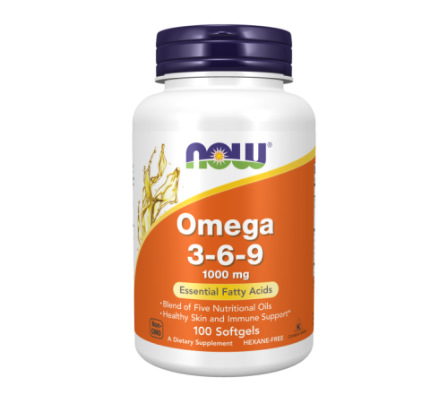 Омега 3-6-9 1000 мг, Omega 3-6-9 1000 mg, Now Foods, 100 капсул