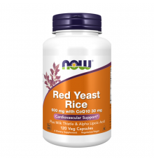Красный дрожжевой рис, Red Yeast Rice with CoQ10, Now Foods, 120 капсул