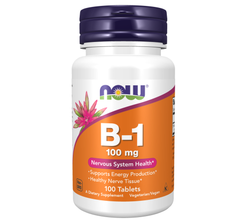 Тиамин, Vitamin B-1, Now Foods, 100 таблеток