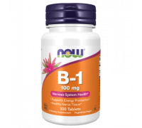 Тиамин, Vitamin B-1, Now Foods, 100 таблеток