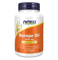 Масло огуречника (бурачника), Borage Oil 1000 mg, Now Foods, 60 капсул