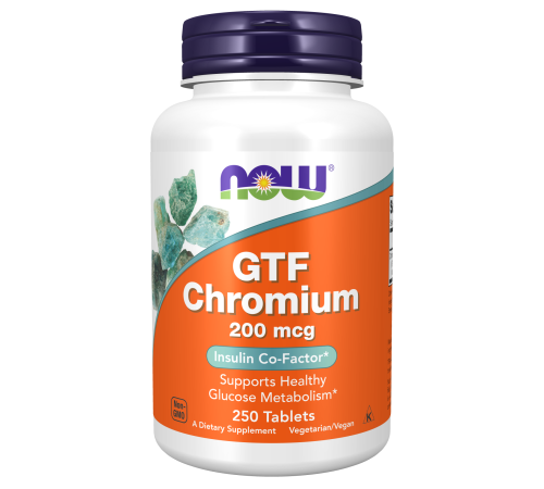 GTF Хром, GTF Chromium, Now Foods, 250 таблеток