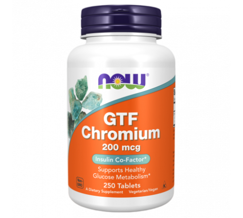 GTF Хром, GTF Chromium, Now Foods, 250 таблеток