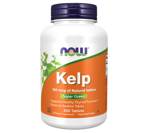 Келп, Kelp, NOW Foods, 200 таблеток