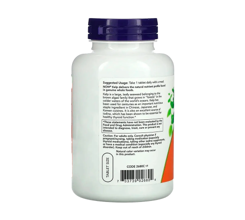 Келп, Kelp, NOW Foods, 200 таблеток