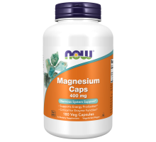 Магний 400 мг, Magnesium caps 400 mg, Now Foods, 180 капсул
