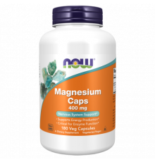 Магний, Magnesium caps, Now Foods, 180 капсул