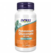 Глюконат калия 99 мг, Potassium Gluconate 99 mg, Now Foods, 100 таблеток