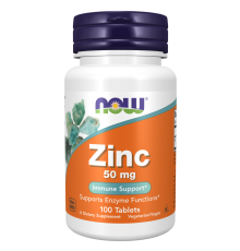 Цинк 50 мг, Zinc 50 mg, Now Foods, 100 таблеток