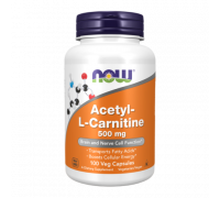 Ацетил-L-карнитин, Acetyl-L-Carnitine 500 mg, Now Foods, 100 капсул