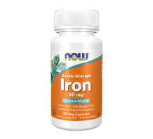 Железо 36 мг, Double Strength Iron 36 mg, Now Foods, 90 капсул