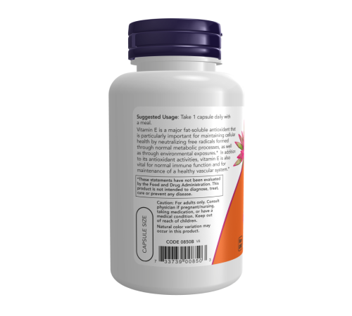 Витамин Е-400, Vegetarian Dry E-400, Now Foods, 100 вегетарианских капсул