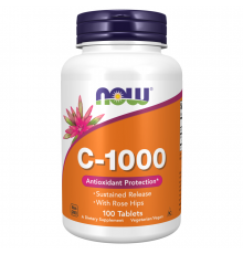 Витамин C 1000 мг, Vitamin C-1000 mg, Now Foods, 100 вегетарианских таблеток