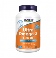 Ультра омега-3, Ultra Omega-3, Now Foods, 180 желатиновых капсул