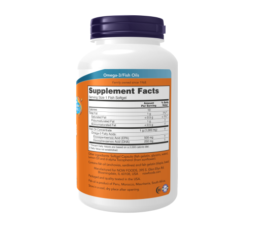 Ультра омега-3, Ultra Omega-3, Now Foods, 180 желатиновых капсул