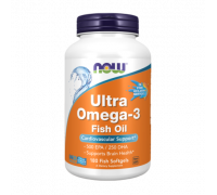 Ультра омега-3, Ultra Omega-3, Now Foods, 180 желатиновых капсул