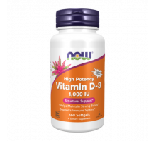 Витамин Д-3 1000 МЕ, Vitamin D-3 1000 IU, Now Foods, 360 капсул
