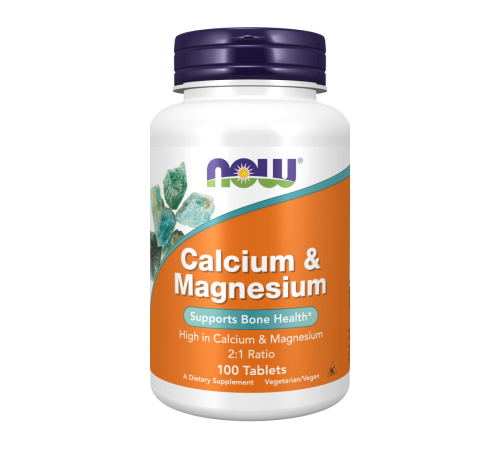 Кальций и магний, Calcium & Magnesium, Now Foods, 100 таблеток
