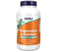 Кальций и магний, Calcium & Magnesium, Now Foods, 250 таблеток
