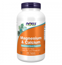Кальций и магний, Calcium & Magnesium, Now Foods, 250 таблеток