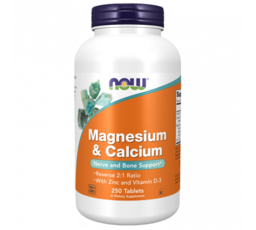 Кальций и магний, Calcium & Magnesium, Now Foods, 250 таблеток