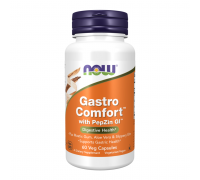 Добавка для поддержания слизистой желудка, Gastro Comfort with PepZinGI, Now Foods, 60 капсул