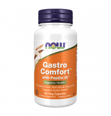 Добавка для поддержания слизистой желудка, Gastro Comfort with PepZinGI, Now Foods, 60 капсул