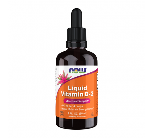 Жидкий витамин Д3 400 МЕ, Liquid Vitamin D-3 400 IU, Now Foods, 59 мл