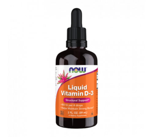 Жидкий витамин Д3, Liquid Vitamin D-3, Now Foods, 59 мл