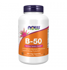 Витамины группы B, B-50, Now Foods, 250 вегетарианских капсул