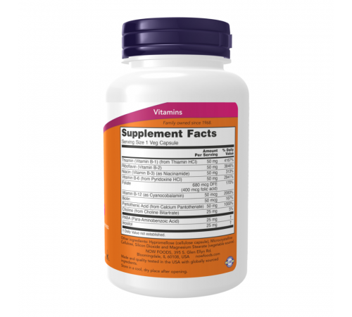 Витамины группы B, B-50, Now Foods, 250 вегетарианских капсул