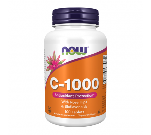 Витамин С с шиповником и биофлавоноидами,C-1000 mg, Now Foods, 100 таблеток