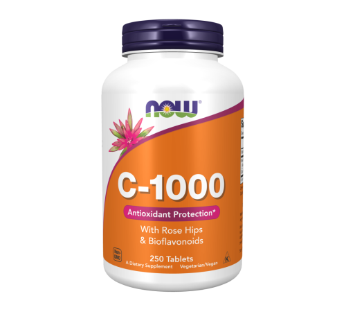 Витамин С с шиповником и биофлавоноидами,C-1000 mg, Now Foods, 250 таблеток