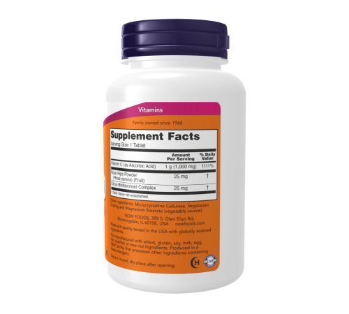 Витамин С с шиповником и биофлавоноидами,C-1000 mg, Now Foods, 250 таблеток