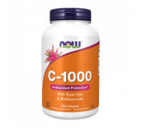 Витамин С с шиповником и биофлавоноидами, Vitamin C, Now Foods, 250 таблеток