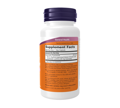 Фитосом кверцетина, Quercetin Phytosome, Now Foods, 120 вегетарианских капсул
