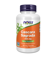 Добавка для поддержки пищеварения, Cascara Sagrada, Now Foods, 100 вегетарианских капсул