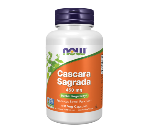 Добавка для поддержки пищеварения, Cascara Sagrada, Now Foods, 100 вегетарианских капсул