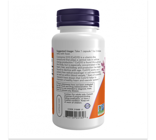 Коэнзим Q10, CoQ10 30 mg, Now Foods, 120 вегетарианских капсул