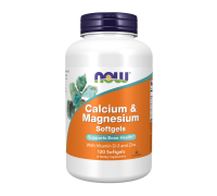 Кальций с магнием, Calcium & Magnesium, Now Foods, 120 желатиновых капсул