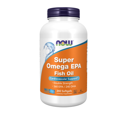 Супер Омега ЭПК, Super Omega EPA Fish Oil, Now Foods, 240 желатиновых капсул