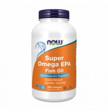 Супер Омега ЭПК, Super Omega EPA Fish Oil, Now Foods, 240 желатиновых капсул